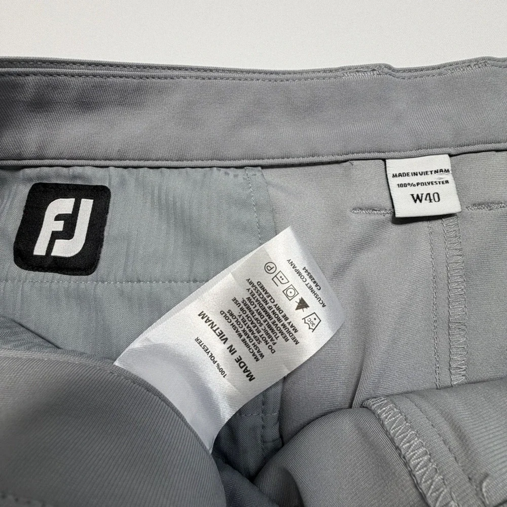 FootJoy Men's Golf Shorts Gray W40 Performance‎ Flat Front Casual